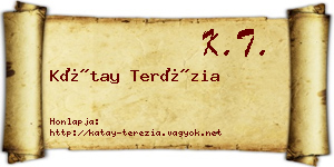 Kátay Terézia névjegykártya