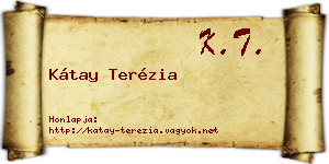 Kátay Terézia névjegykártya